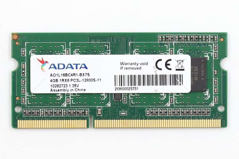 adata 4gb ddr3 1rx8 pc3l-12800s-11 ram sodimm (ao1l 16bc4r1-bx7s)