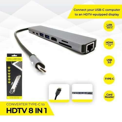 TYPE-C TO HDTV 8 IN 1 -Multi-function 8-in-1 USB-C Adapter Hub!!