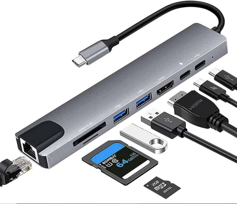 TYPE-C TO HDTV 8 IN 1 -Multi-function 8-in-1 USB-C Adapter Hub!!