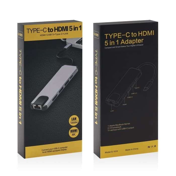 TYPE-C TO HDTV 5 IN 1 -Multi-function 5-in-1 USB-C Adapter Hub!!