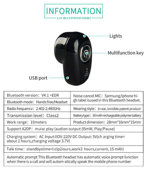 Bluetooth Stealth Earphone