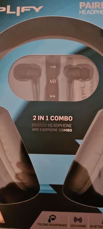 Bluetooth Wireless Headphones & Earphone Combo