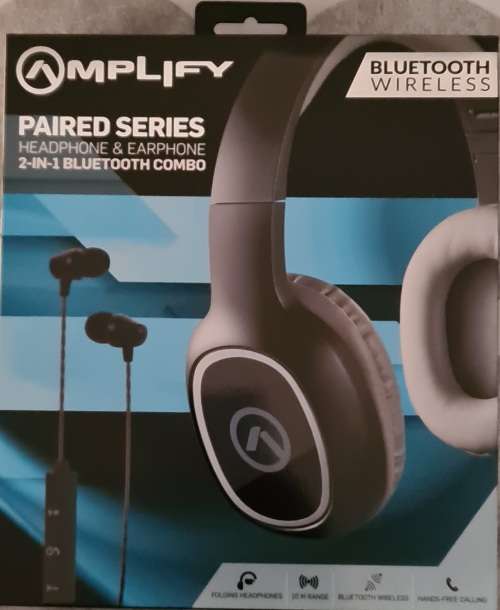 Bluetooth Wireless Headphones & Earphone Combo