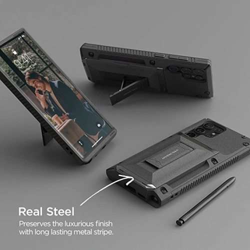 Hybrid HeavyDuty Glide Case with Stand for Samsung Galaxy S22 Ultra
