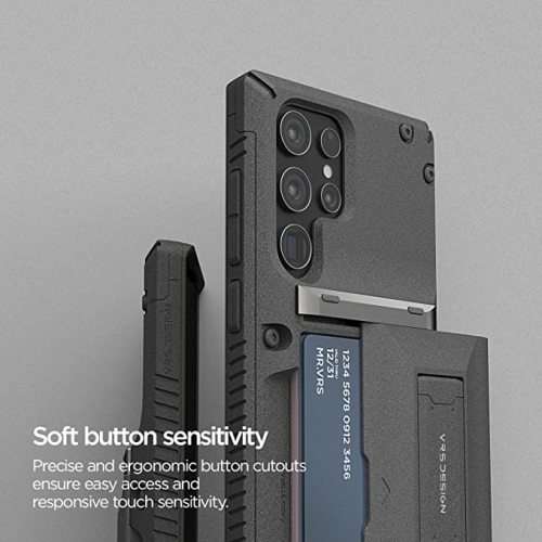 Hybrid HeavyDuty Glide Case with Stand for Samsung Galaxy S22 Ultra