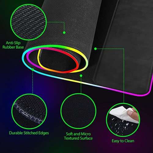 LED Gaming MousePad with Wireless Charger