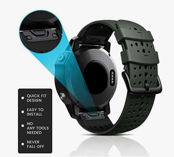 Garmin Fenix ARMY GREEN Strap ***SEE Description***