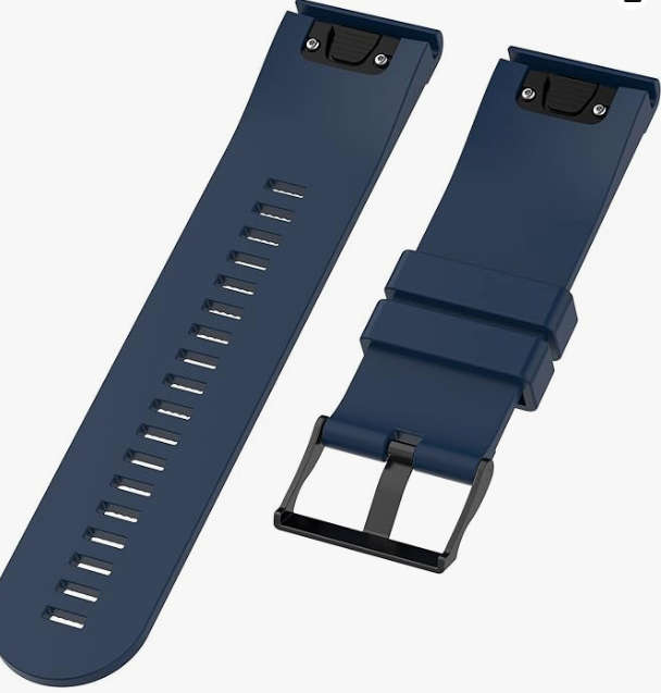 Garmin Fenix SOFT SILICONE NAVY BLUE Strap ***SEE Description***