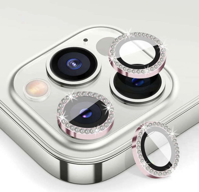 IPhone Rose Gold Diamond Camera Lens Protector (See Description)