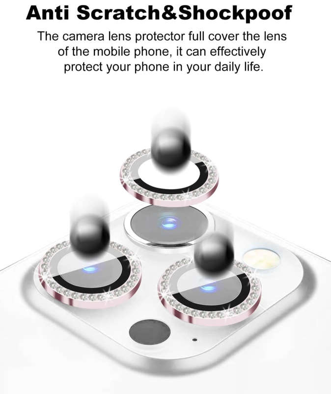 IPhone Rose Gold Diamond Camera Lens Protector (See Description)