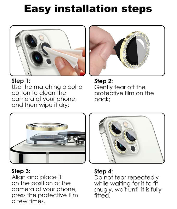 IPhone Gold Diamond Camera Lens Protector (See Description)