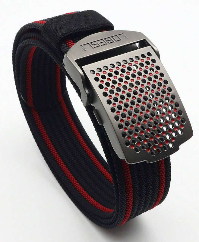 ***GOLF*** Black & Red Nylon Golf Belt