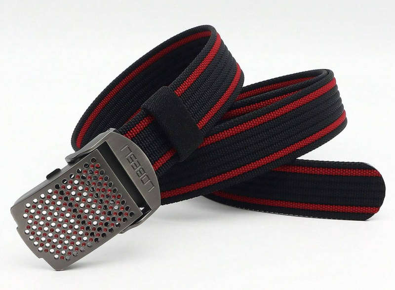 ***GOLF*** Black & Red Nylon Golf Belt