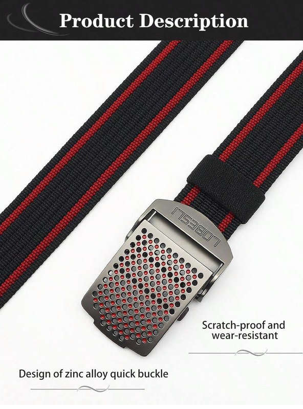 ***GOLF*** Black & Red Nylon Golf Belt
