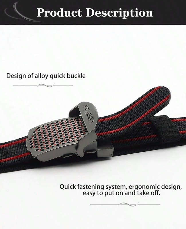 ***GOLF*** Black & Red Nylon Golf Belt