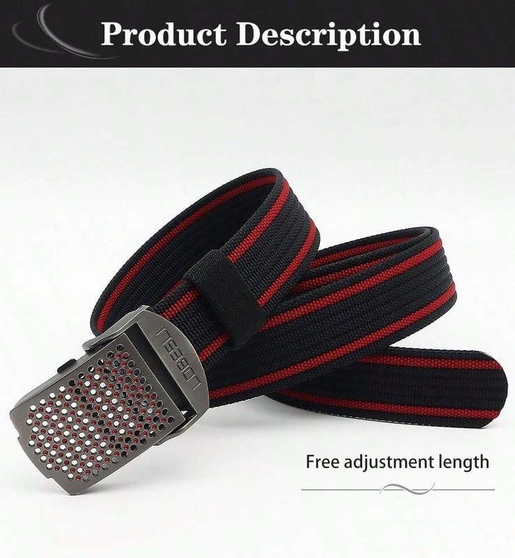 ***GOLF*** Black & Red Nylon Golf Belt