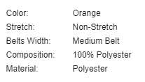 Orange Canvas Belt