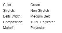 ***GOLF*** Green Canvas Belt