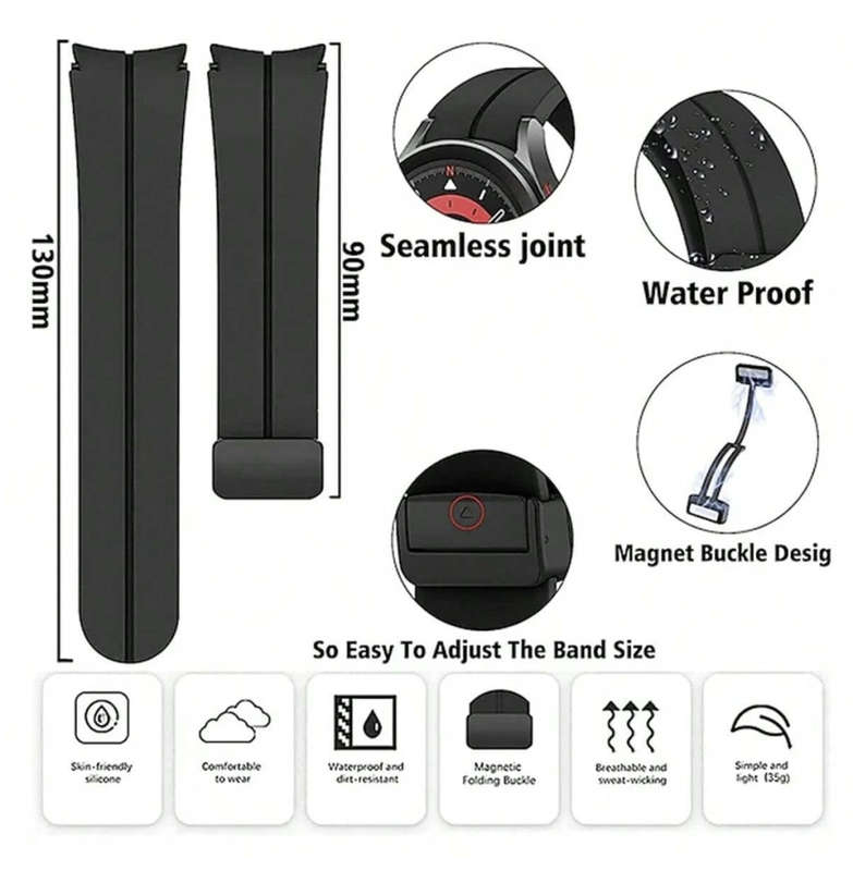 Samsung Watch 6 Magnetic Clasp Strap (Navy Blue)
