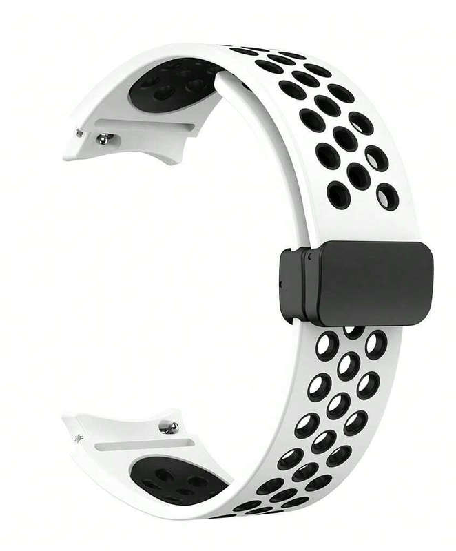 Samsung Watch 6 Magnetic Clasp Strap (White/Black)