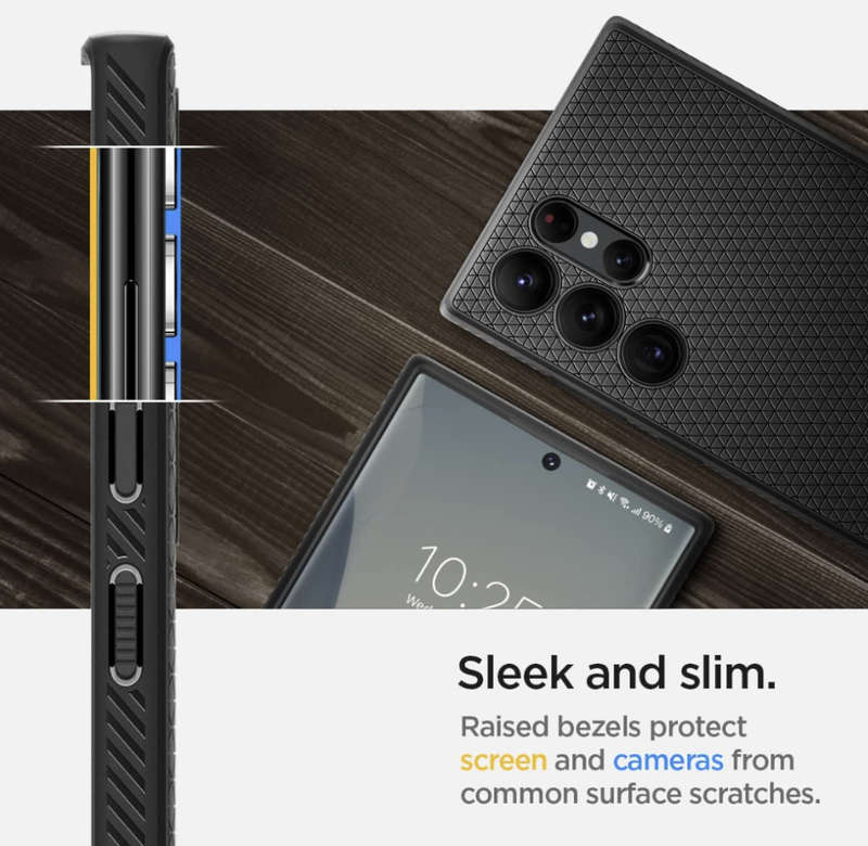 Spigen Liquid Air designed for Samsung Galaxy S22 ULTRA - Matte Black