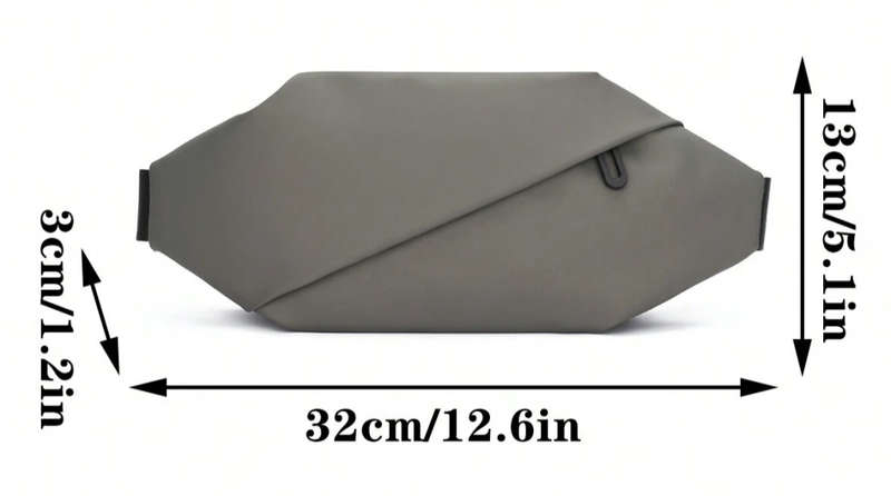 Modern Mens CrossBody Chest / Sling Bag (Grey / Coffee Brown)