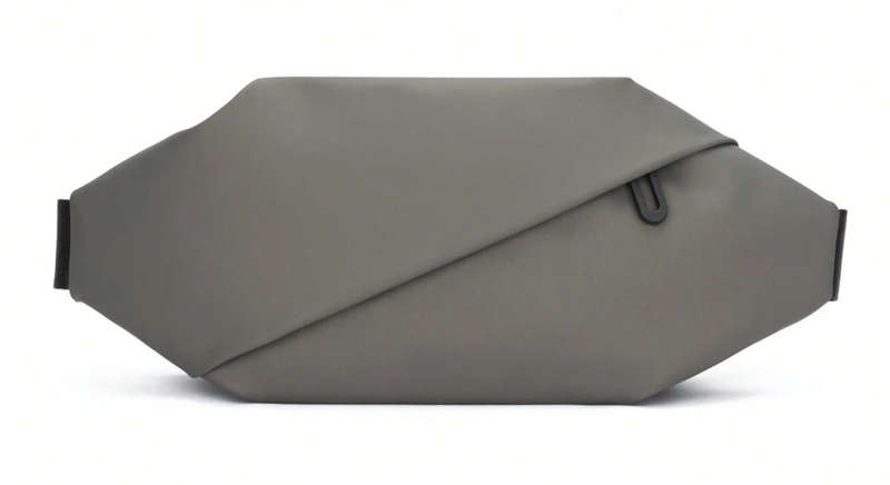 Modern Mens CrossBody Chest / Sling Bag (Grey / Coffee Brown)