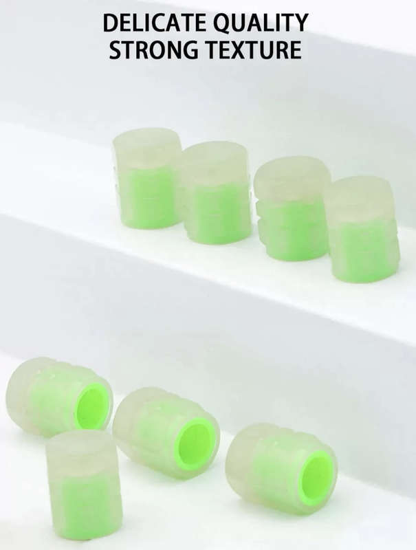 Glow-in-the-Dark Tyre Valve Caps