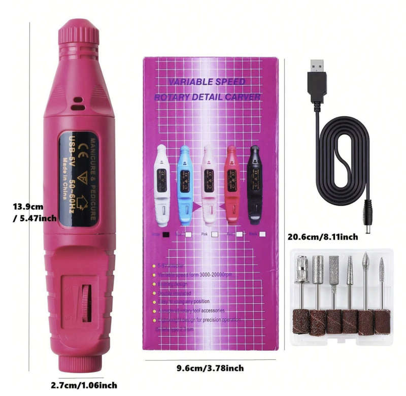Electric Finger Nail Artistry / Filing Set