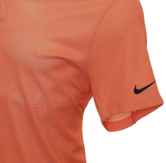 ***GOLF*** TIGER WOODS Collection Nike Mens Dri-Fit ADV Golf Polo - Crimson Bliss /Turf Orange/Black