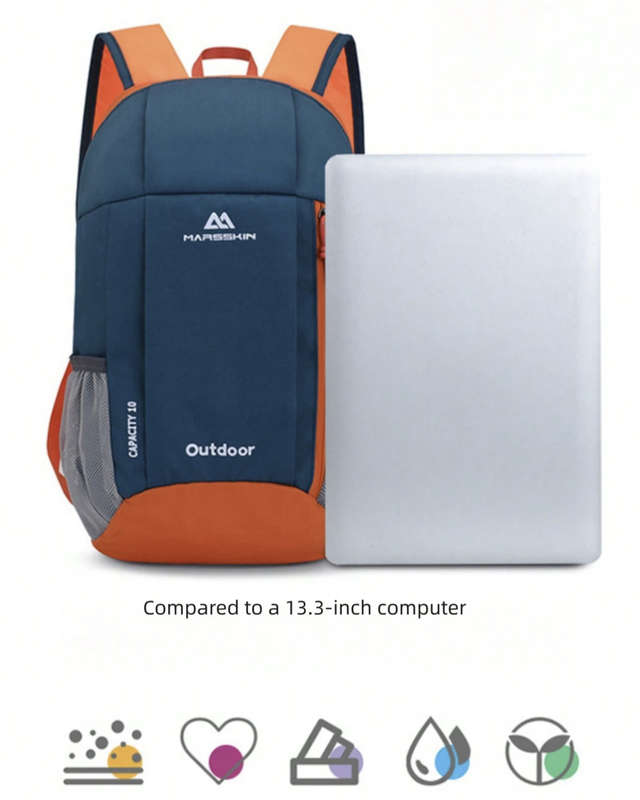 Multifunction Unisex Waterproof Backpack (Teal / Orange)