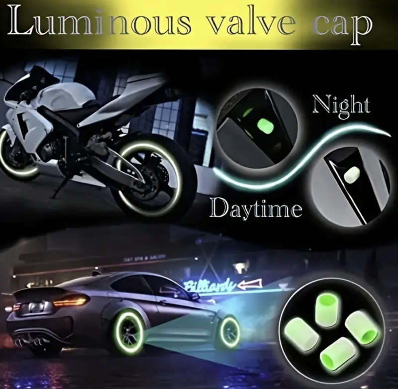 Mellow Yellow Glow-in-the-Dark Tyre Valve Cap