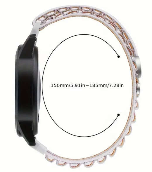 Sports Nylon Orange Strap for Samsung Watch 4/5/6 40mm - 47mm