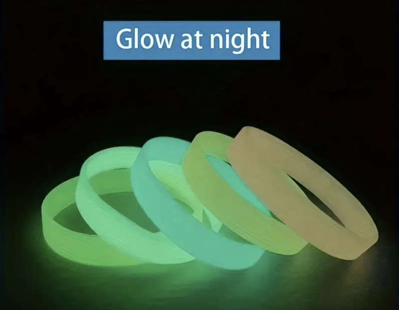 Glow-in-the-Dark Rubber Wristbands (Yellow)