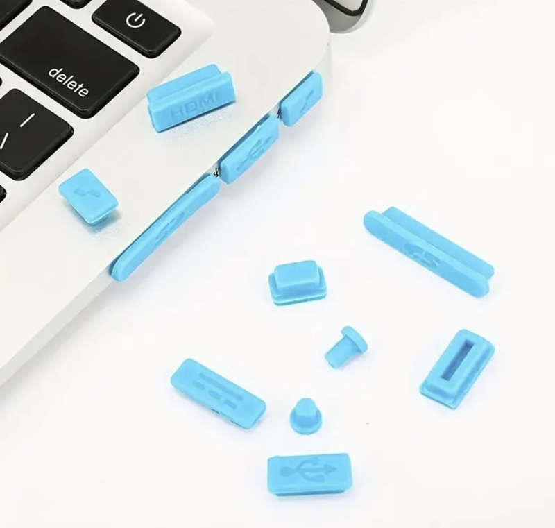 16pcs Universal Anti-Dust Plugs for Laptops / Notebooks (BLACK)