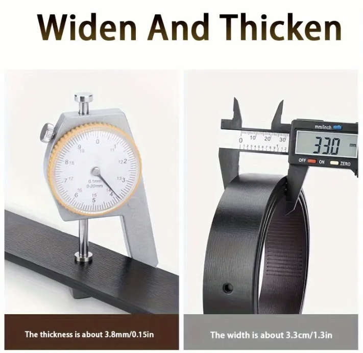 ***GOLF*** Leather Belt with Automatic Buckle (Black) 140cm