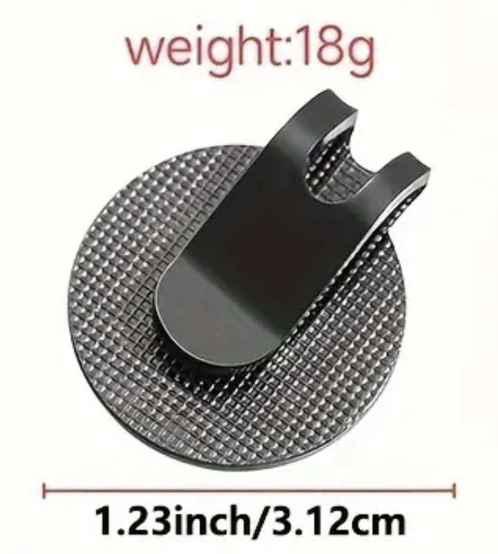 GOLF Black Magnetic Hat / Cap Ball Marker Clip
