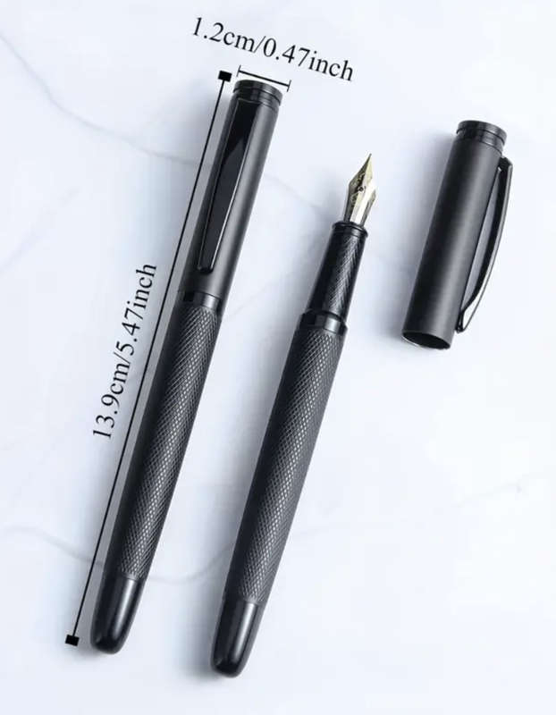 Matte Black Metal Roller Ball Pen