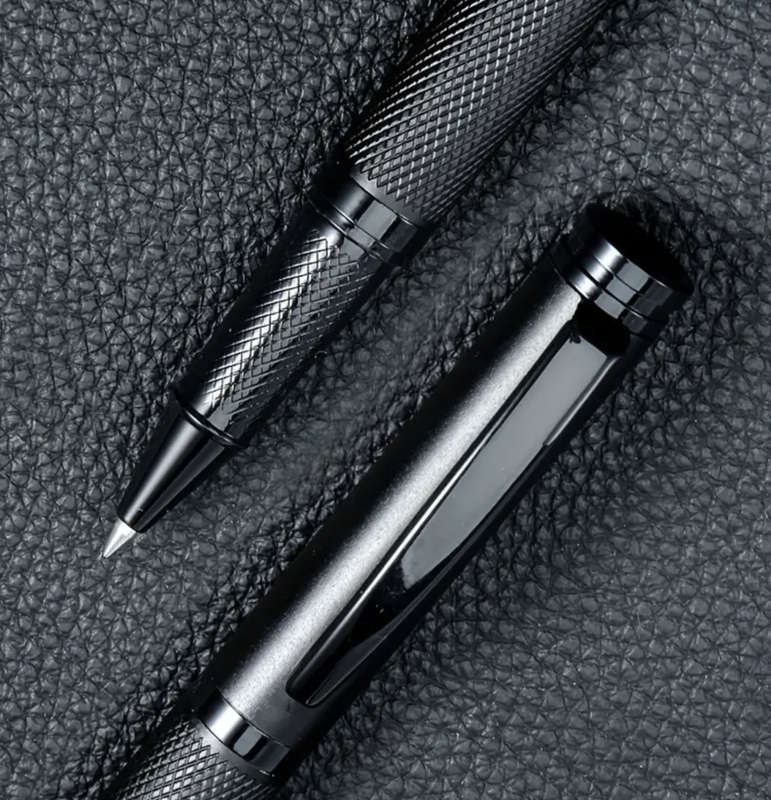 Matte Black Metal Roller Ball Pen