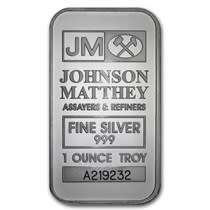 clad silver new Jm bullion bars with lazer printed serial numbers