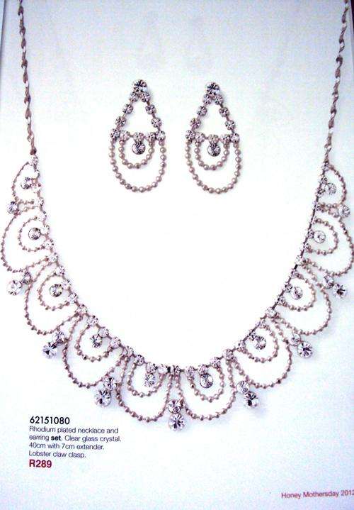 Mother's Day Special - Rhodium plated Necklace and Earring Set
