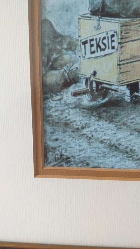 `VERY RARE` HONIBALL (T.O.) ADOONS-HULLE SIGNED PRINT Teksie