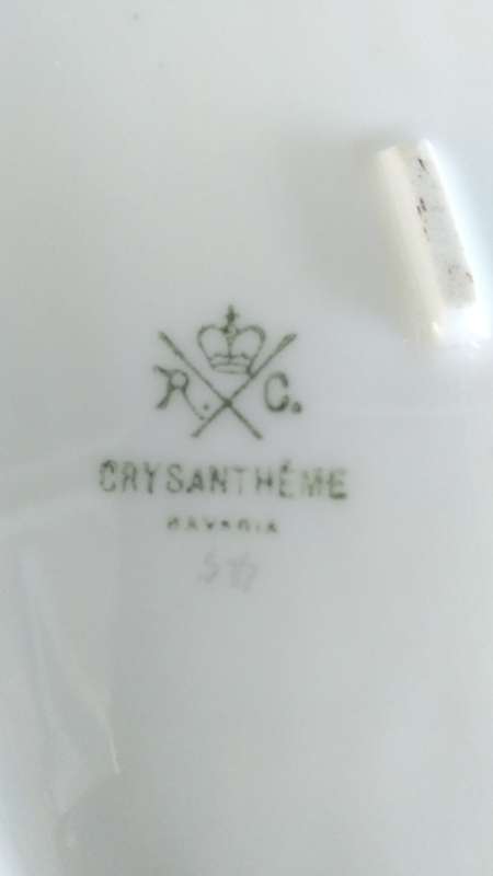 RARE!! ANTIQUE 1901 - 1933 ROSENTHAL CHRYSANTHEME CACILLIE `PINK ROSES` GOLD TRIM HANDLES DISH TRAY
