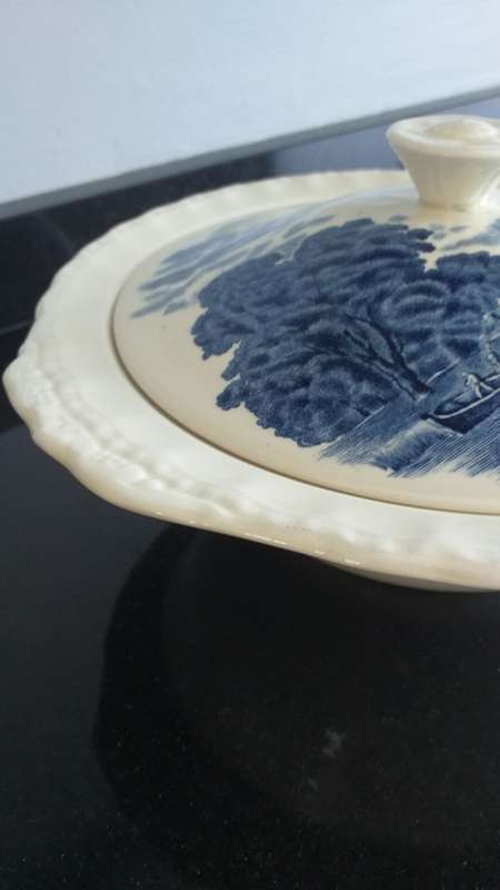 `SO RARE!!! GRINDLEY ENGLAND SCENES AFTER CONSTABLE VEGETABLE TUREEN LIDDED BOWL