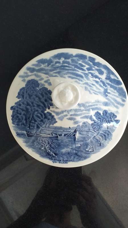 `SO RARE!!! GRINDLEY ENGLAND SCENES AFTER CONSTABLE VEGETABLE TUREEN LIDDED BOWL