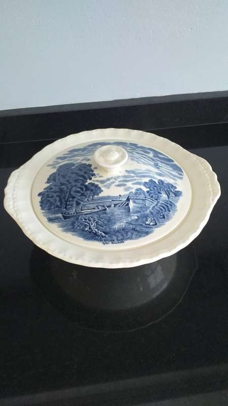 `SO RARE!!! GRINDLEY ENGLAND SCENES AFTER CONSTABLE VEGETABLE TUREEN LIDDED BOWL