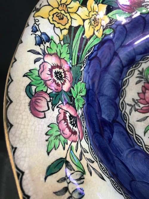 ART DECO!! MAILING MOORCROFT WARE LARGE BOWL (NEWCASTLE -ON-TYNE ENGLAND) 1762 -1963