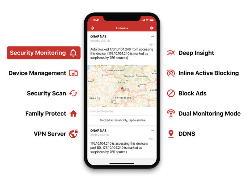 Firewalla Red: Smart Cyber Security Firewall Appliance Protecting Your Family and Business