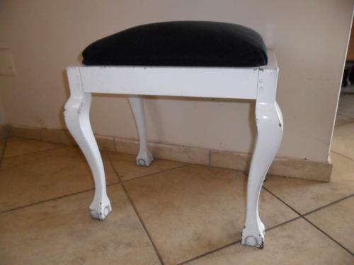 Painted Ball and Claw Imbuia Dressing Table Stool