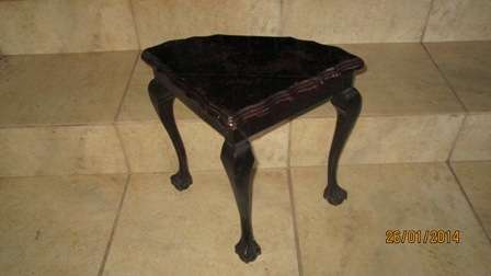 Vintage Ball and claw Imbuia Side Table